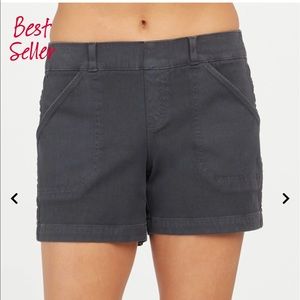 Spanx Stretch Twill Shorts, 4" NAVY